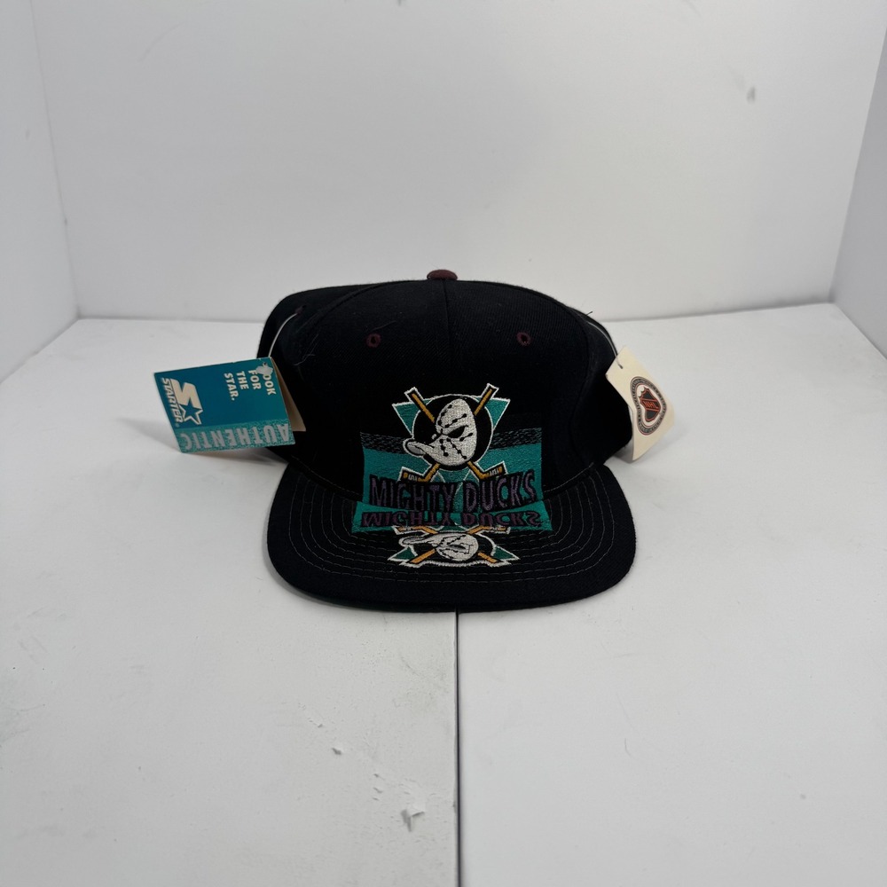 Vintage Anaheim Mighty Ducks Starter Snapback Hat NHL 90s Deadstock With Tags